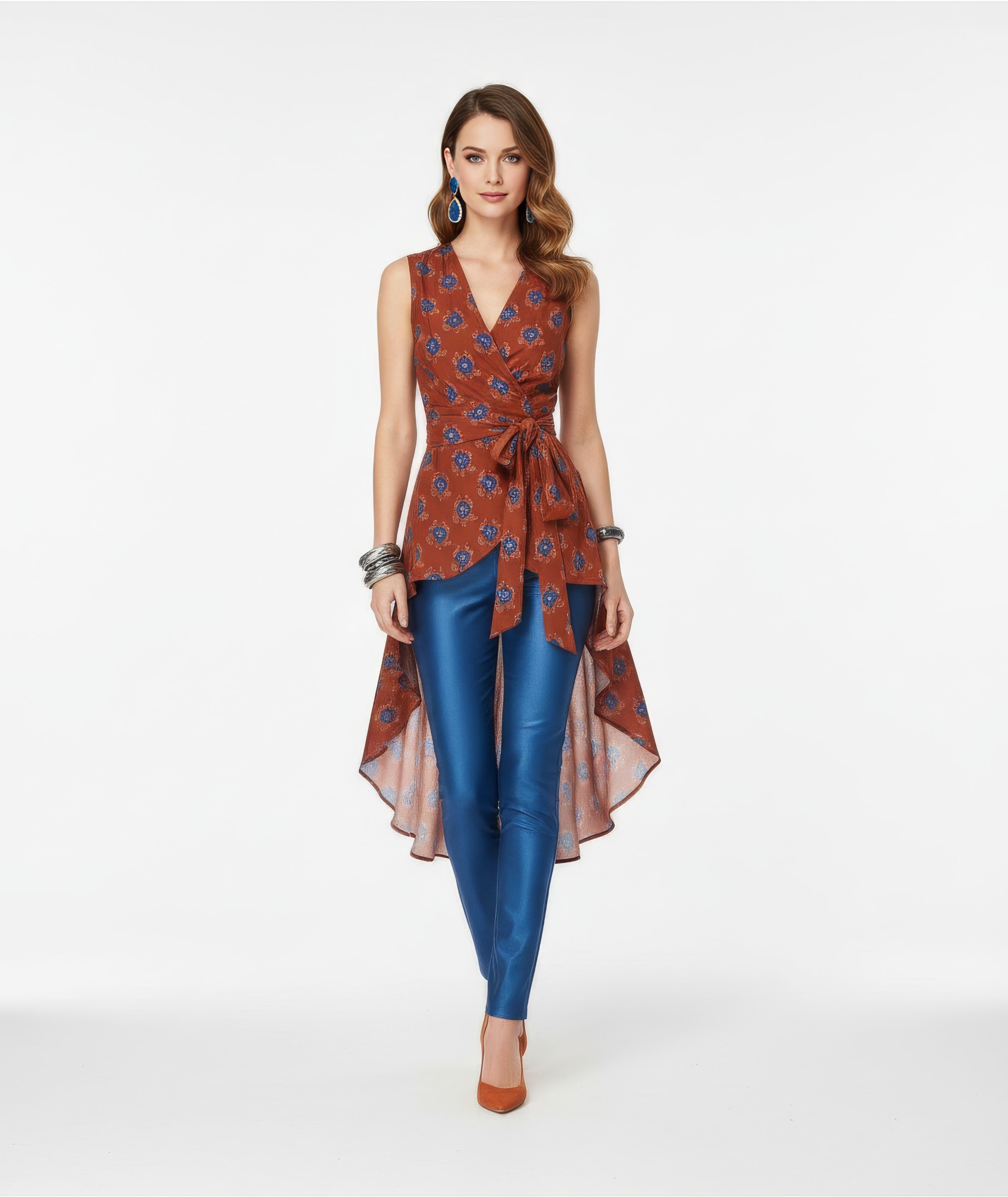 Rendered apparel sketch with models option 2