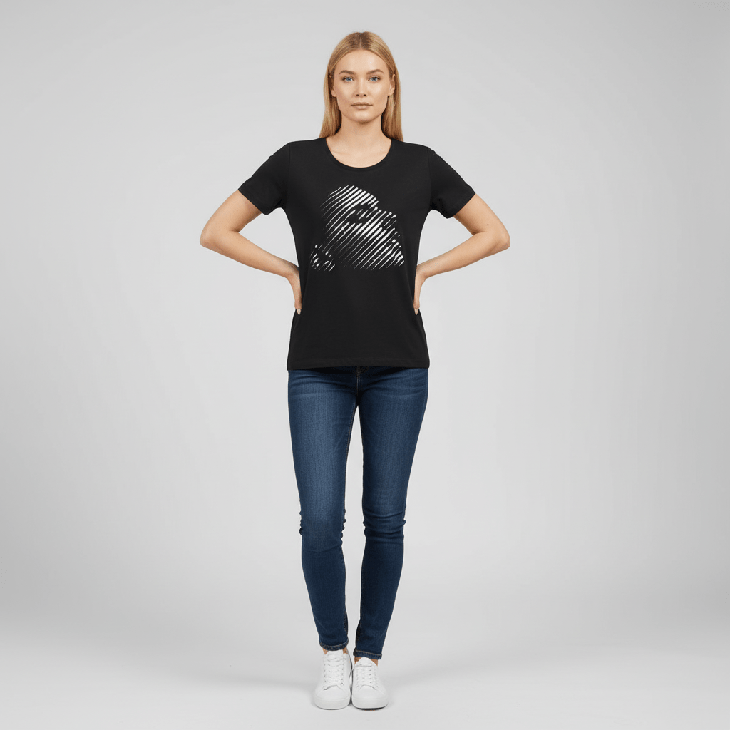 AI-generated apparel look on model option 1