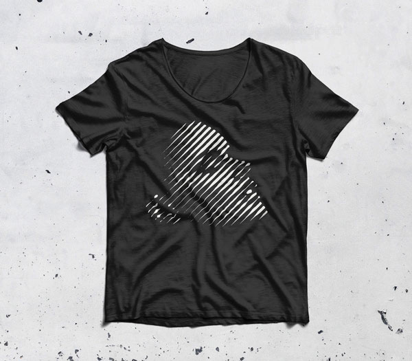 Flat-lay t-shirt before Instant Photoshoot