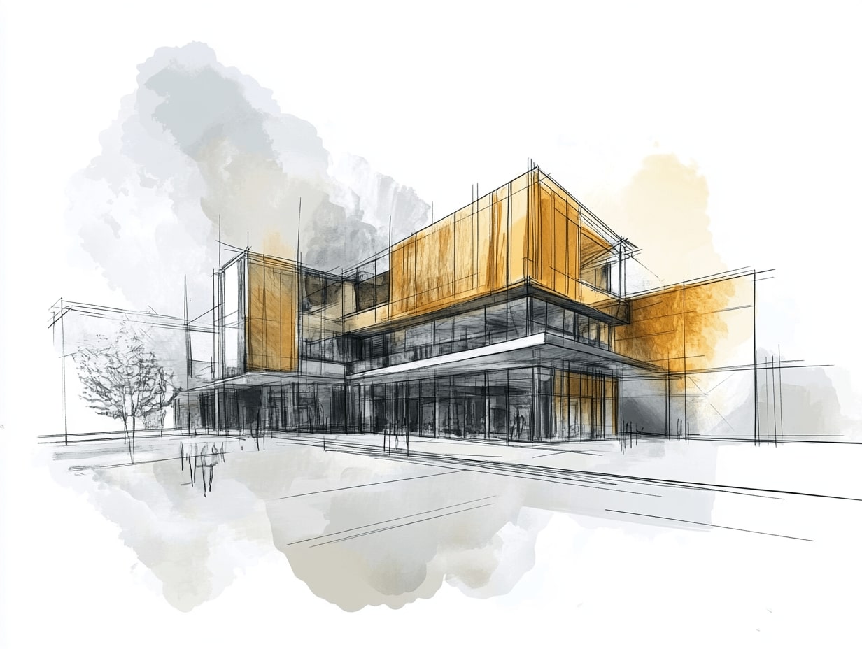 Architectural render before Instant Photoshoot