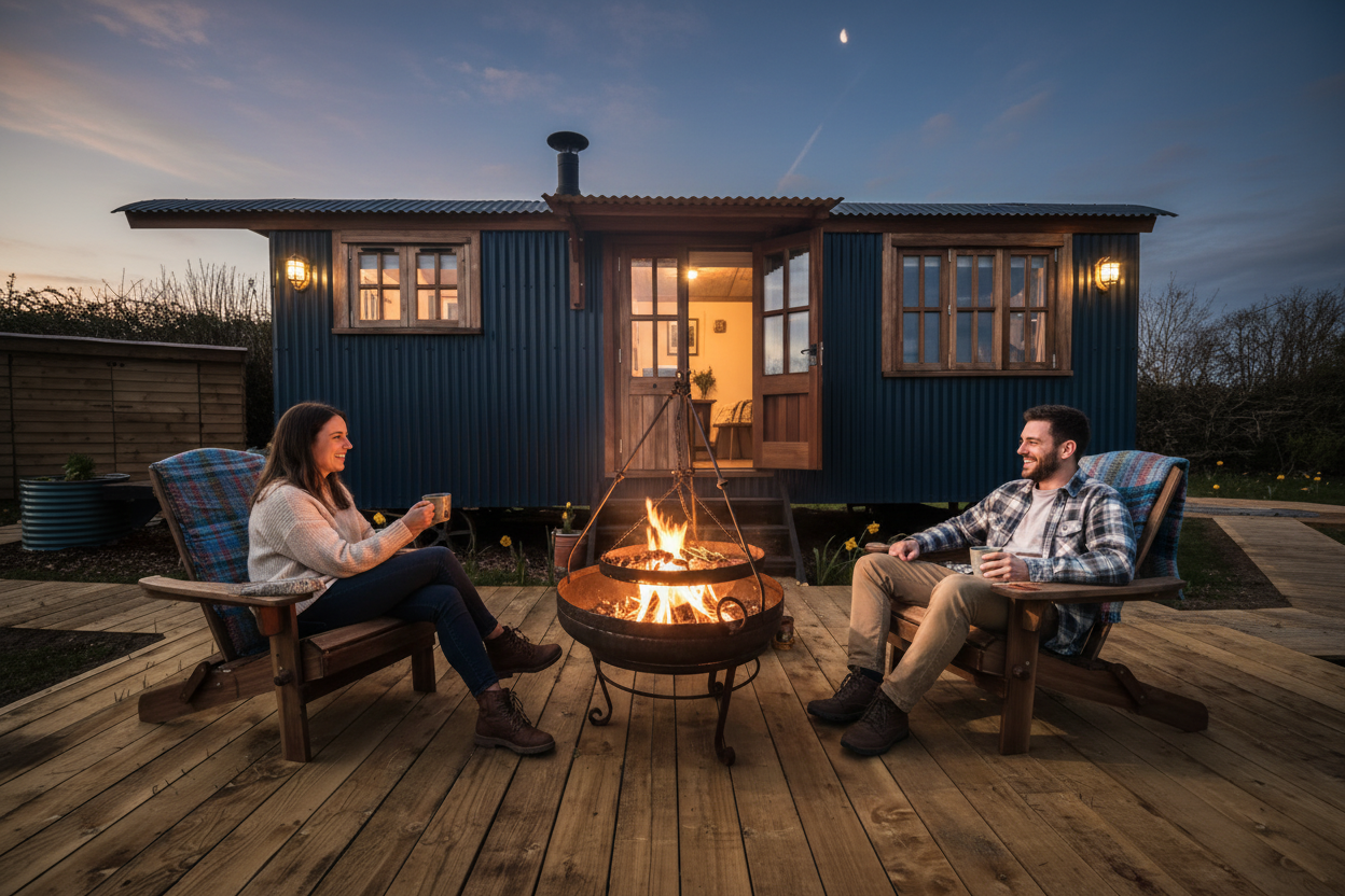 Airbnb listing with AI-generated guests